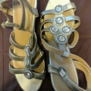 Silver party wedges